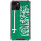 Saudi Arabia Flag Distressed iPhone 14 Clear Case